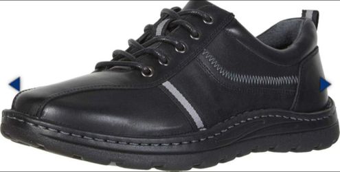Drew Men's Hogan Loafer Shoe, Black Leather, Size 9.5 US