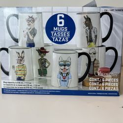 Signature Animal Mugs 5-piece