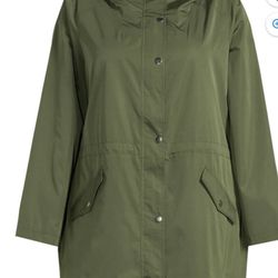 A long Time and Tru Women's Lightweight Anorak Jacket with Hood, Sizes L