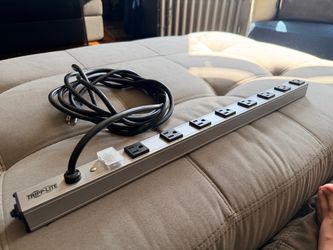 Tripp Lite PS2408 8-Outlet Metal Power Strip – 15 Ft Cord