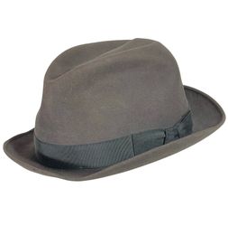 Vintage Dobbs Fifth Avenue Fedora Hat Men Fur Felt Brown Ribbon Dress Cap 71/8