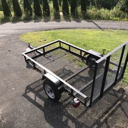 New 5x8 Utility Trailer W plates And Title Ok To Trade 