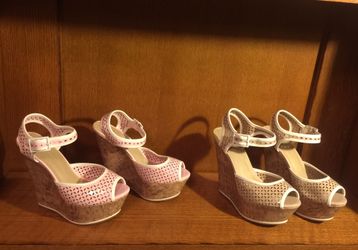 Light pink or Beige wedges