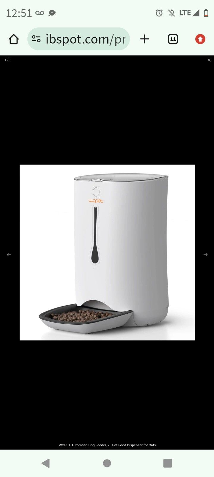 $40 WOPET AUTOMATIC PET FEEDER