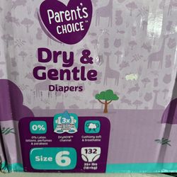 Parent's Choice Dry & Gentle Diapers Size 6 132 Count (Select for More Options)