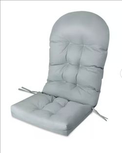 Patio Adirondack Chair Cushion~NEW~High Back Fade Resistant 5'' Seat Pad Outdoor Grey~Costway,