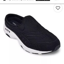 Easy Spirit Traveltime Mule Womens Navy/White Sneakers  Size 8.5 W - New in Box