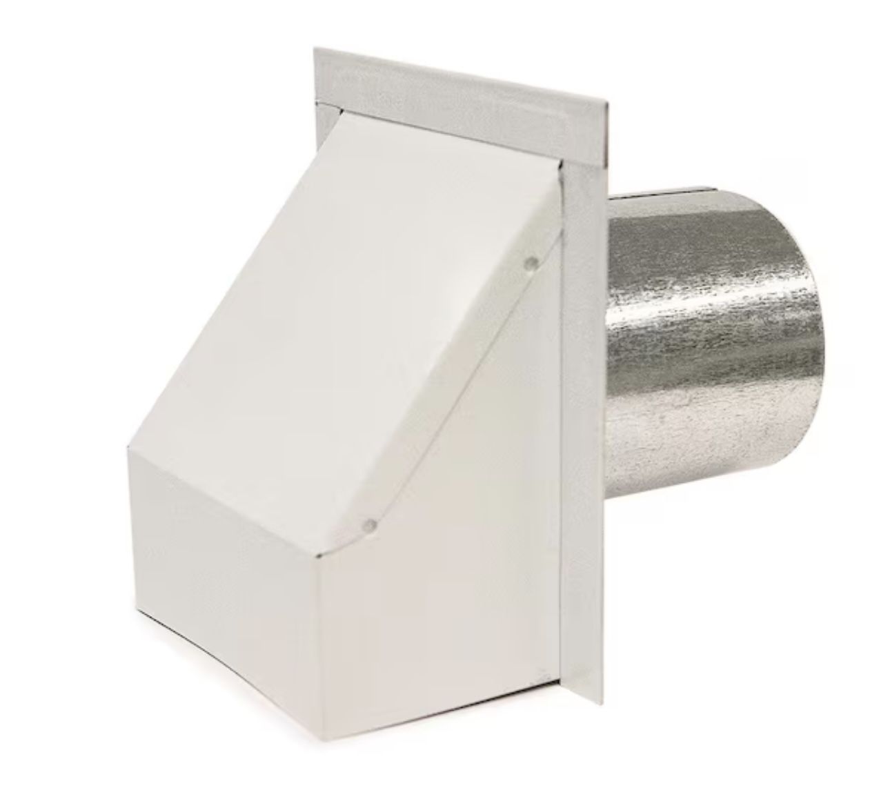 Master Flow 4 in. Round Heavy-Duty Wall Vent with Damper in White