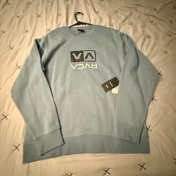 RVCA new with tags large crew neck sweatshirt blue