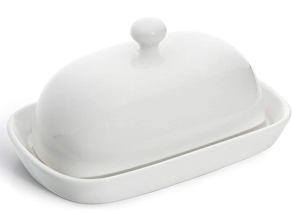 Porcelain Butter Dish With Lid 