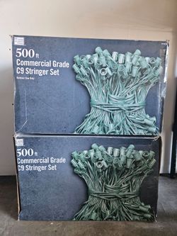 500 Feet C9, E17 Socketed Christmas Light Spool