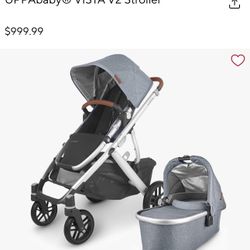 Uppa Baby Vista Stroller Set (bassinet+car Seat)