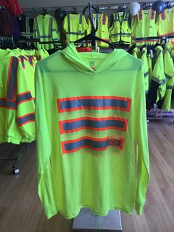 High Visibility Hooded Long Sleeve