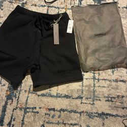 Fear of God Essentials Black Sweat Shorts