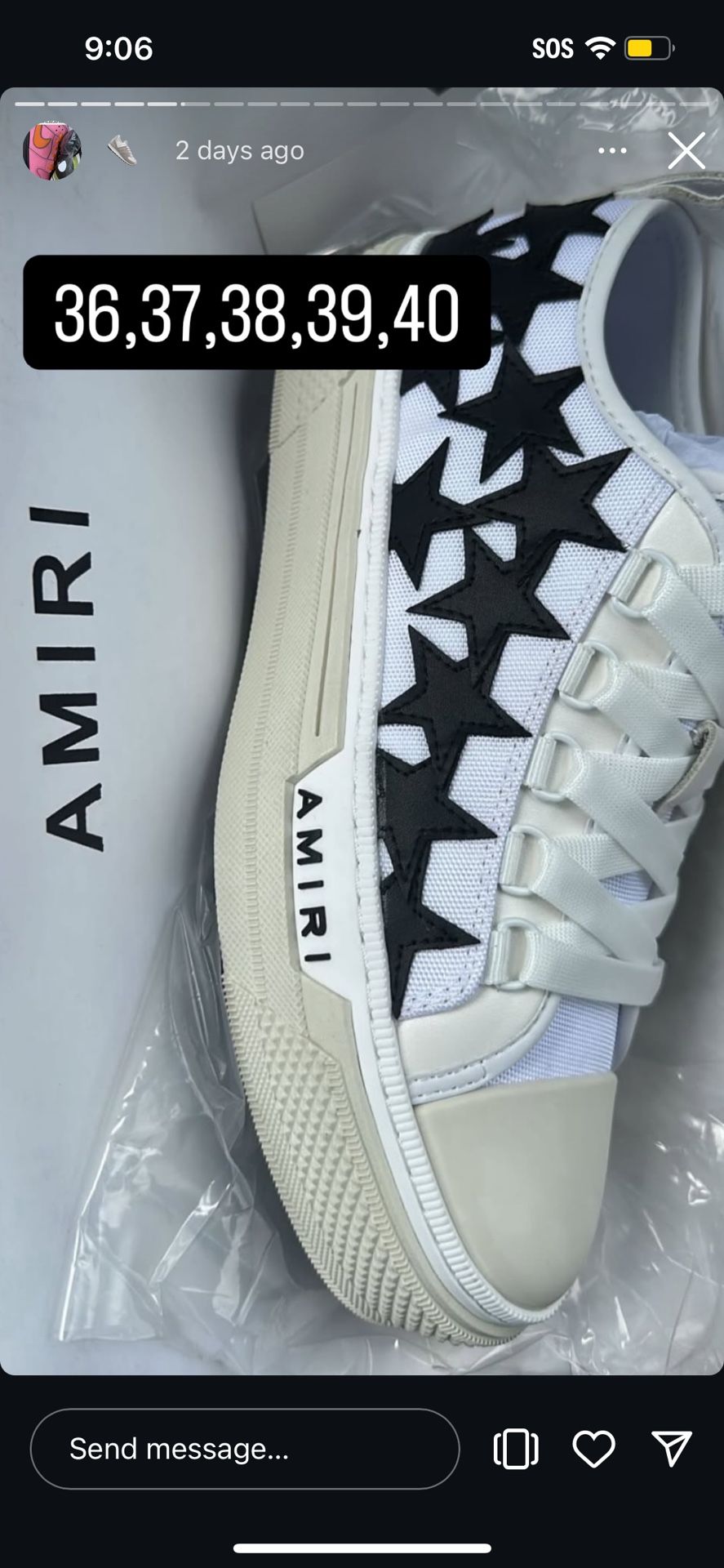 Amiri Black White Womens Converse