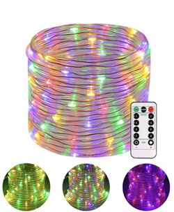 NEW! LED Rope Lights, GreenClick 120 LEDs LED Battery String Lights 46Ft with 8 Mode Remote Timer, Waterproof Decoration Lighting for Indoor Outdoor