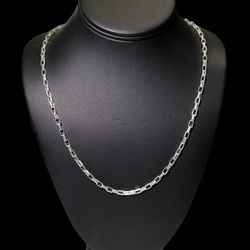 Cadena  De Plata Collar 22” Box Chain Cadena 