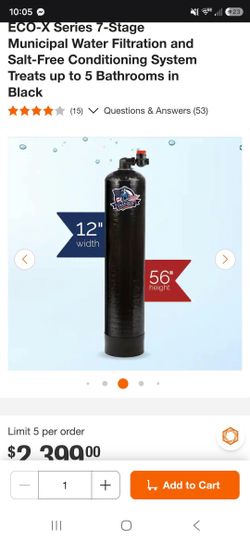 ECO-X Series 7-Stage Water Filtration System Black