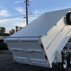 8x10x4 WHITE DUMP TRAILER