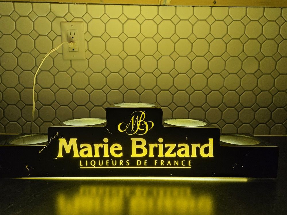 Marie Brizard Liquers Tiered & Lighted Display --22" Wide