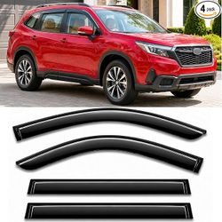 2025 2026 Tape-On Rain Guards for Subaru Forester Side Window Visor Deflectors