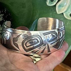 Absolutely Gorgeous Danny Dennis Large Sterling Cuff Bracelet 