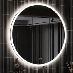 40" Round LED Frameless Bathroom Mirror