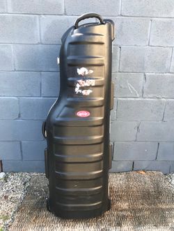 SKB hard shell gold travel case