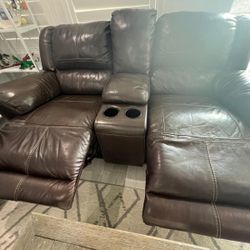 Leather Sofa & Love Seat