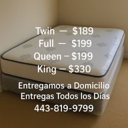 Queen Mattress Come With Free Box Spring - Same Day Delivery 