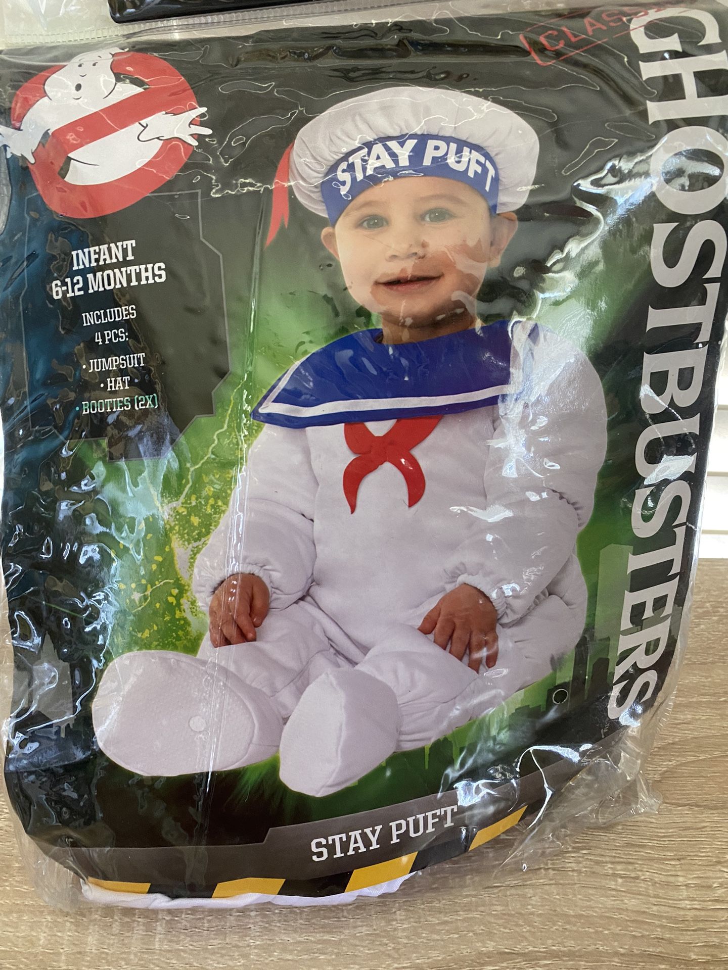 Stay Puft Marshmallow Man Baby Costume Set (6-12 Months) 1 Set - Adorable Infant Outfit for Halloween & Cosplay Fun