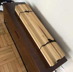 Solid Wood Twin Trundle Frame on Wheels