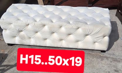 Velvet Ottoman
