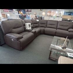Leather Sectional Sofa 