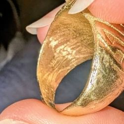 Mens 18K Gold Diamond Ring