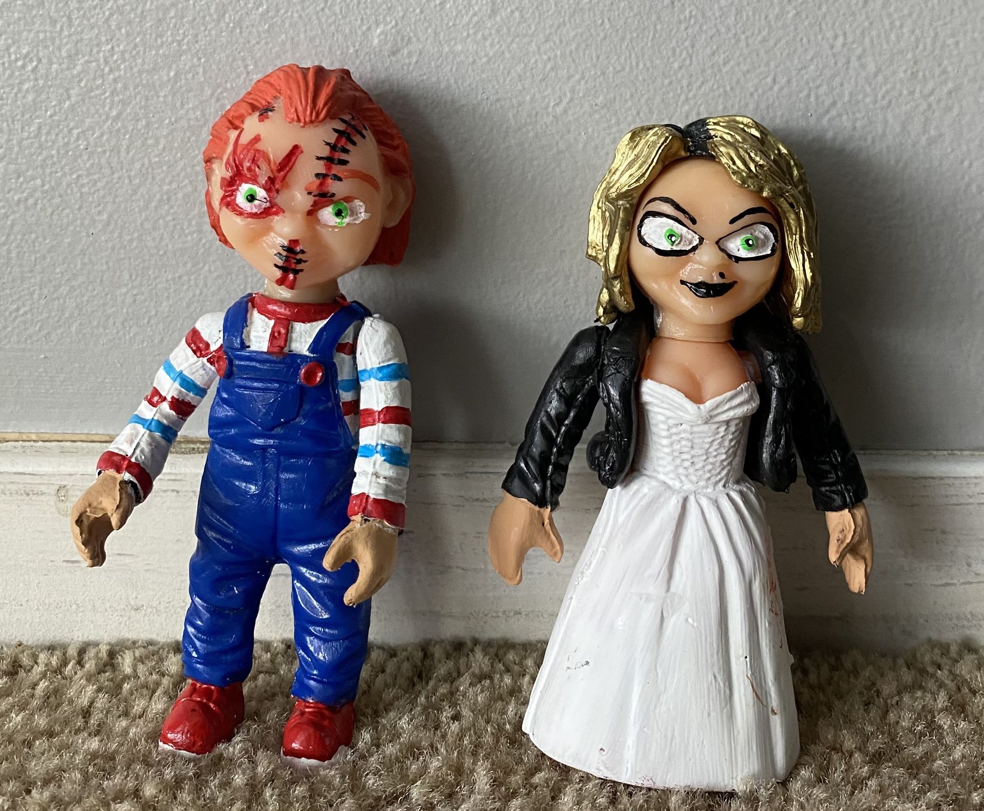 Handmade Chucky Doll & Bride of Chucky Tiffany Collectible Miniature