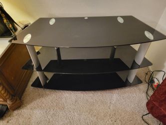 TV STAND - New! Modern Glass & Metal
