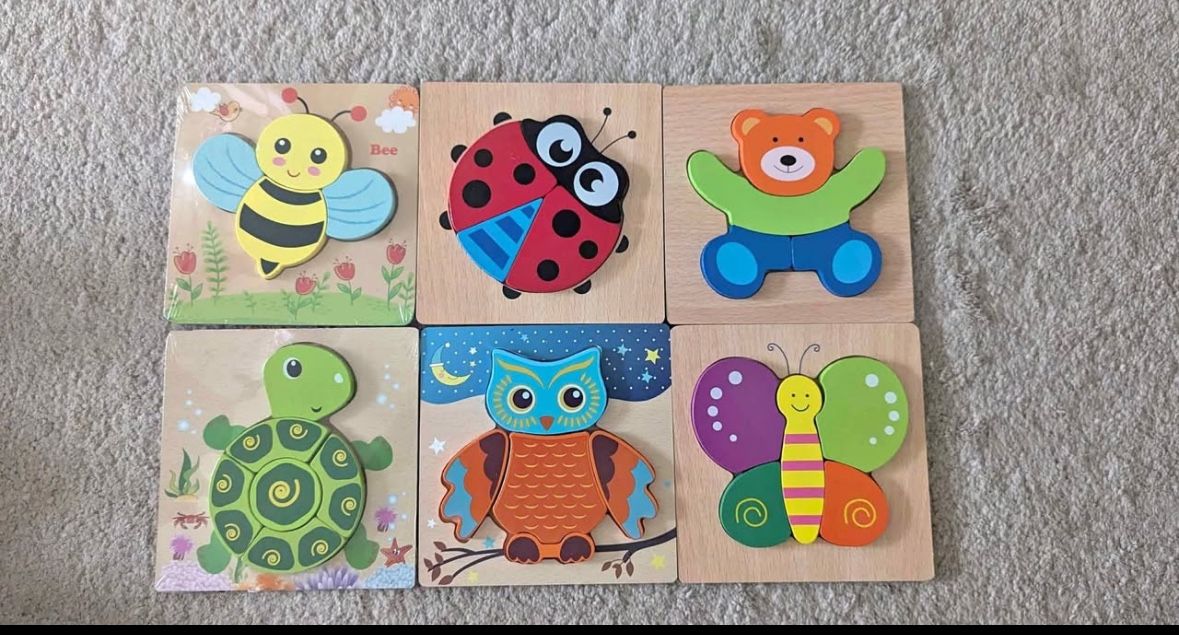 Toddler Puzzles Montessori Happy Puzzles (6 Pack)
