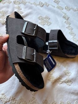 Birkenstock Arizona Shearling slide Sandals Size 8 W