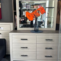 Dresser with mirror
