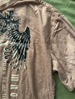 brown + black Motley Crue band tee