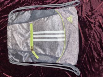 ADIDAS DRAWSTRING BAG (SLIVER/GREEN)