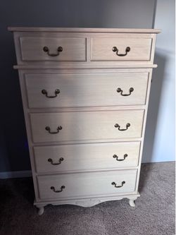 Oak whitewashed / beige bedroom set