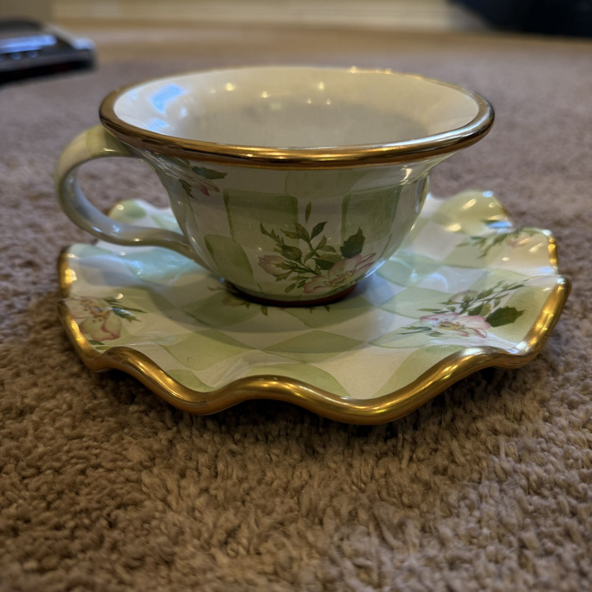 Mackenzie Childs Teacup Set Sweat pea