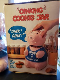 Oinking Pig Cookie Jar