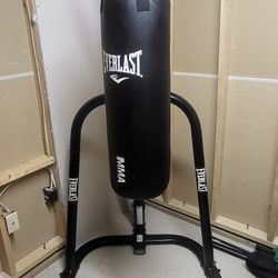 Heavy Punching Bag, Stand, & Accessories 