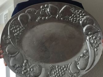 Antique org. Wilton armetale steel tray