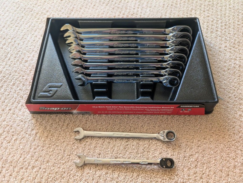 Snap-On 10pc Ratchet Wrench 10-19mm