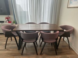 Dining table with 6 chairs