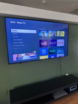 65-inch Onn Roku Smart TV.